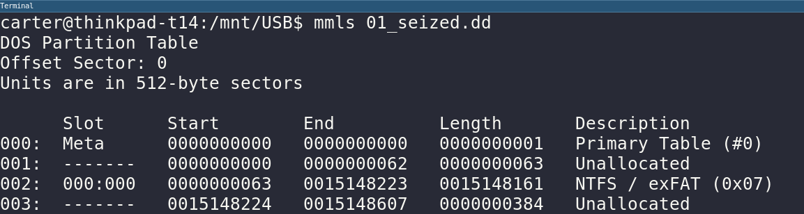 mmls Command